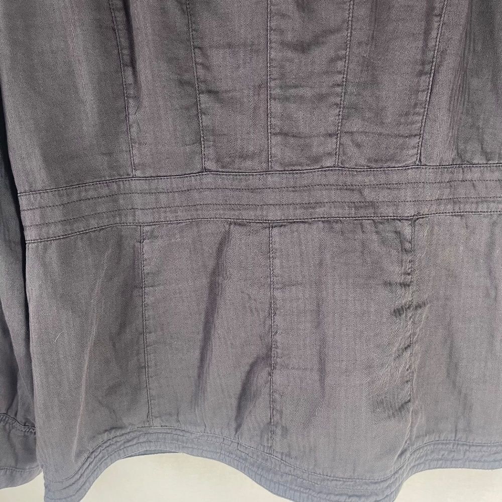 Bobi Grey Cotton Jacket Sz L - Picture 7 of 9